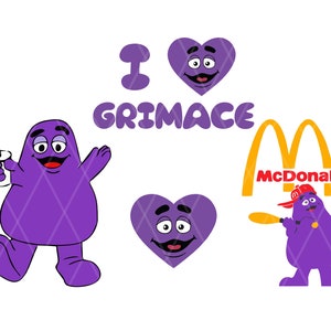 Bundle Happy Birthday Grimasse SVG, PNG, Cricut geschnitten Datei, Silhouette, Mcdonalds geschnitten Datei, McDonalds ClipArt, Png, SVG, Dxf