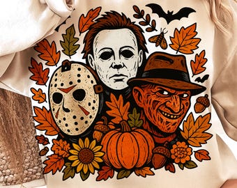 Retro Halloween Png, Halloween Characters Png, Halloween 2025 Png,Halloween Png, Horror Movie Png, Scary Movie Png, Digital File Sublimation