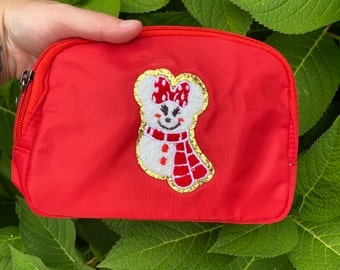 Minnie Snowman Belt bag with Adjustable Straps