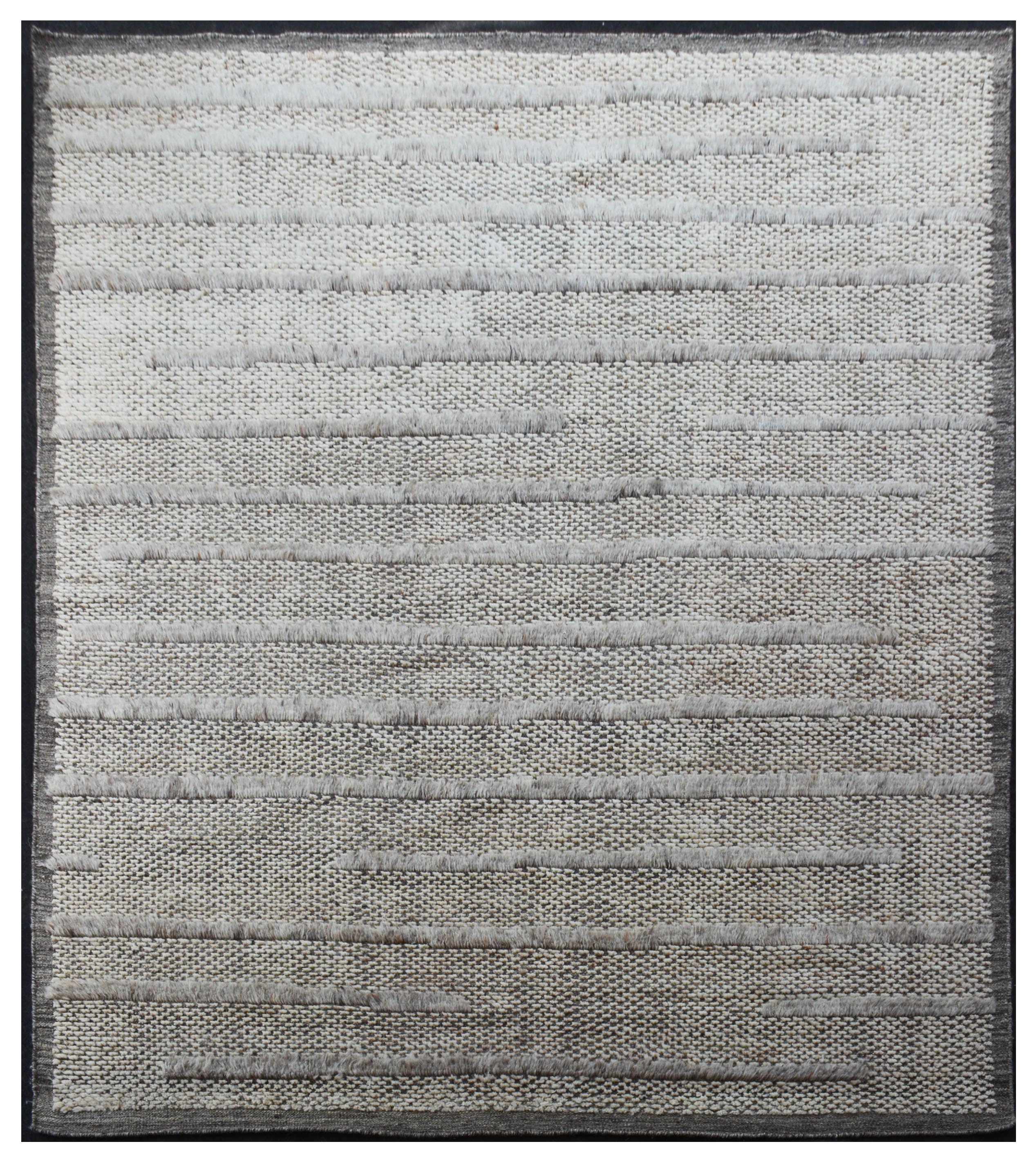 Soft Dot Rugs NATURAL WOOL Modern Bohemian Moroccan Handknotted Beni