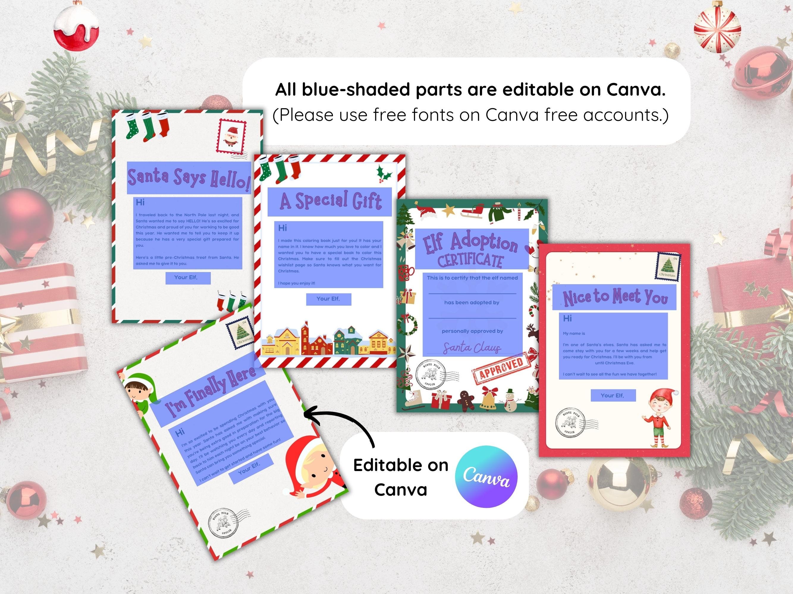 EDITABLE Elf Letter Elf Letter Elf Arrival Letter Etsy Australia