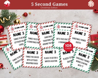 5 second christmas game I Office Coworkers Game I Festive Brunch Ideas I Office game Night I Printable Xmas Party I Classroom Christmas