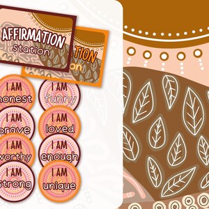 Indigenous Classroom Affirmation Station Aborginal Classroom Decor Resource Printables Preschool Learning Pre-filledEditable Word Template image 9