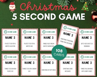 Gioco di Natale da 5 secondi / Quiz sulle feste (download digitale)