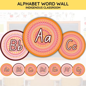 Indigenous Alphabet Word Wall Alphabet Learning Indigenous Classroom Decor Aboriginal Learning Resource Alphabet Wall Cards Colourful