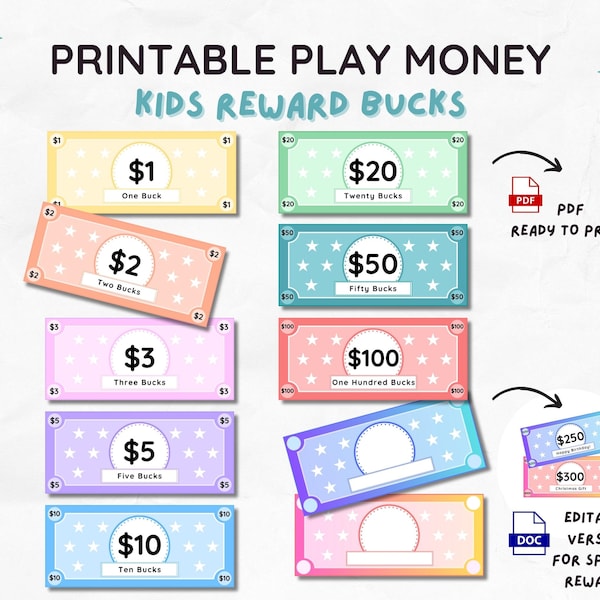 Play Money Etsy Play Money Etsy