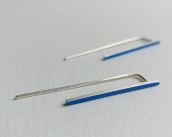 Line collection earring 02- Blue