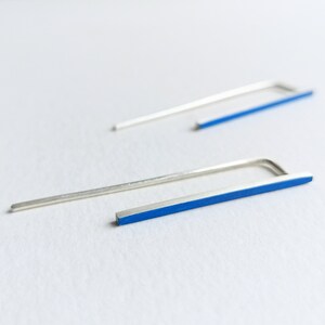 Silver Earring from the 02 line collection - Blue