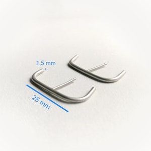 Line collection earring 19 brushed matte finish zdjęcie 4