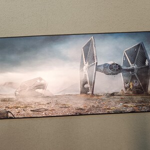 Tie Fighter - Musmatta, Skrivbordsmatta, Lekmatta, LCG, TCG - 80 x 35 cm