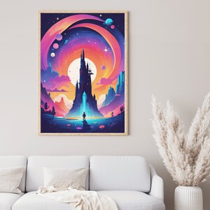 Ethereal Man Space Portrait|Cosmic Nebula|AI Digital Download|Home Decor|Wall Art|Printable| Digital Art| Ai generated Art
