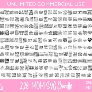 228 moeder citaten SVG-bundel, grappige moeder SVG, meisje moeder SVG, Cheer Mom svg voor Cricut & Silhouette-ontwerpen, sublimatieontwerpen, lasergegraveerd