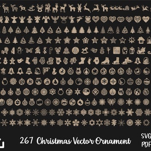 CNC Christmas Vector Files Bundle Vector cdr dxf svg for laser cut cnc Plasma Cricut Silhouette digital files