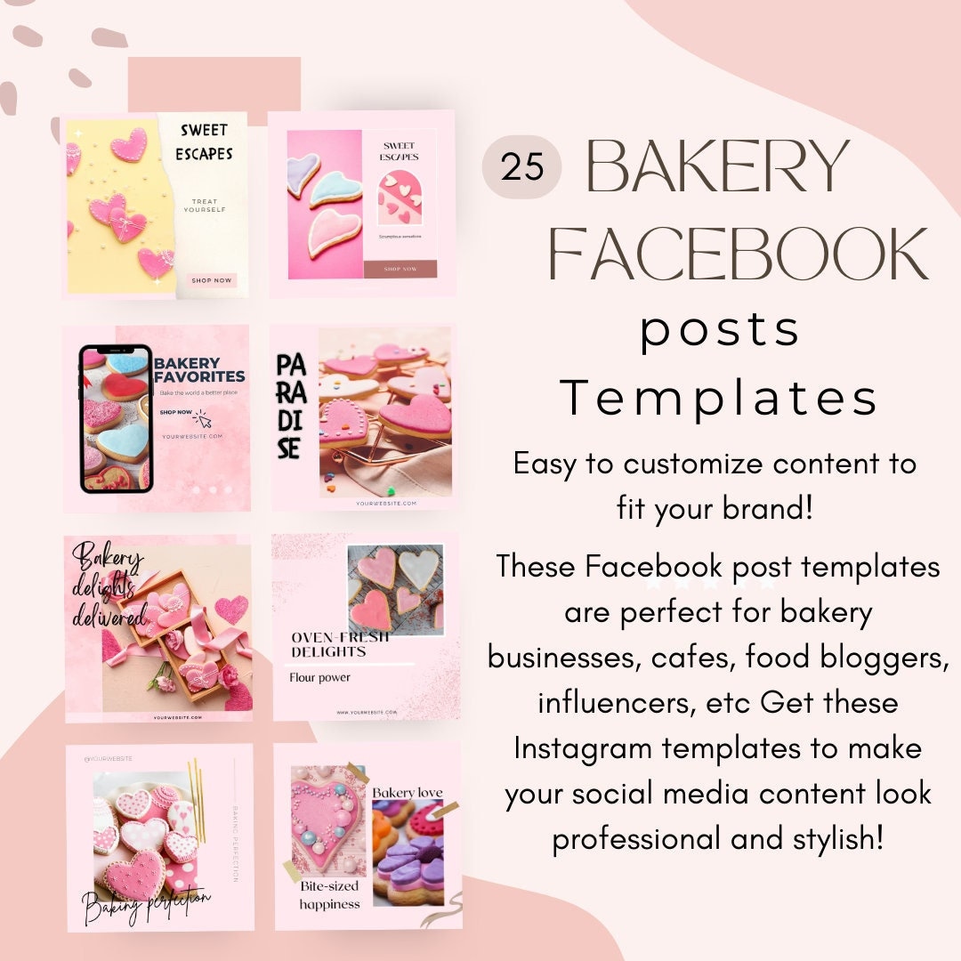 Bakery Facebook Post Templates Bakery Social Media Café Facebook