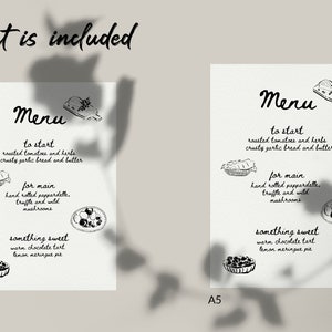 MENU | Hand Written and Drawn | Funky | Editable Template Menu| Quirky ...