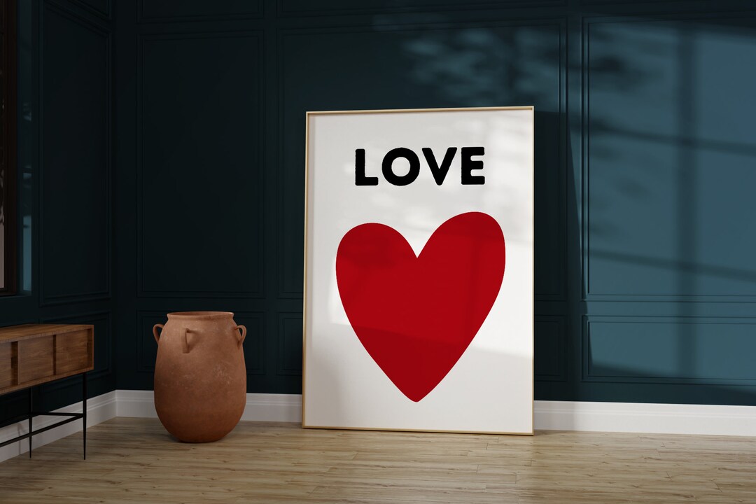 Love Heart Home Decor Print - Etsy