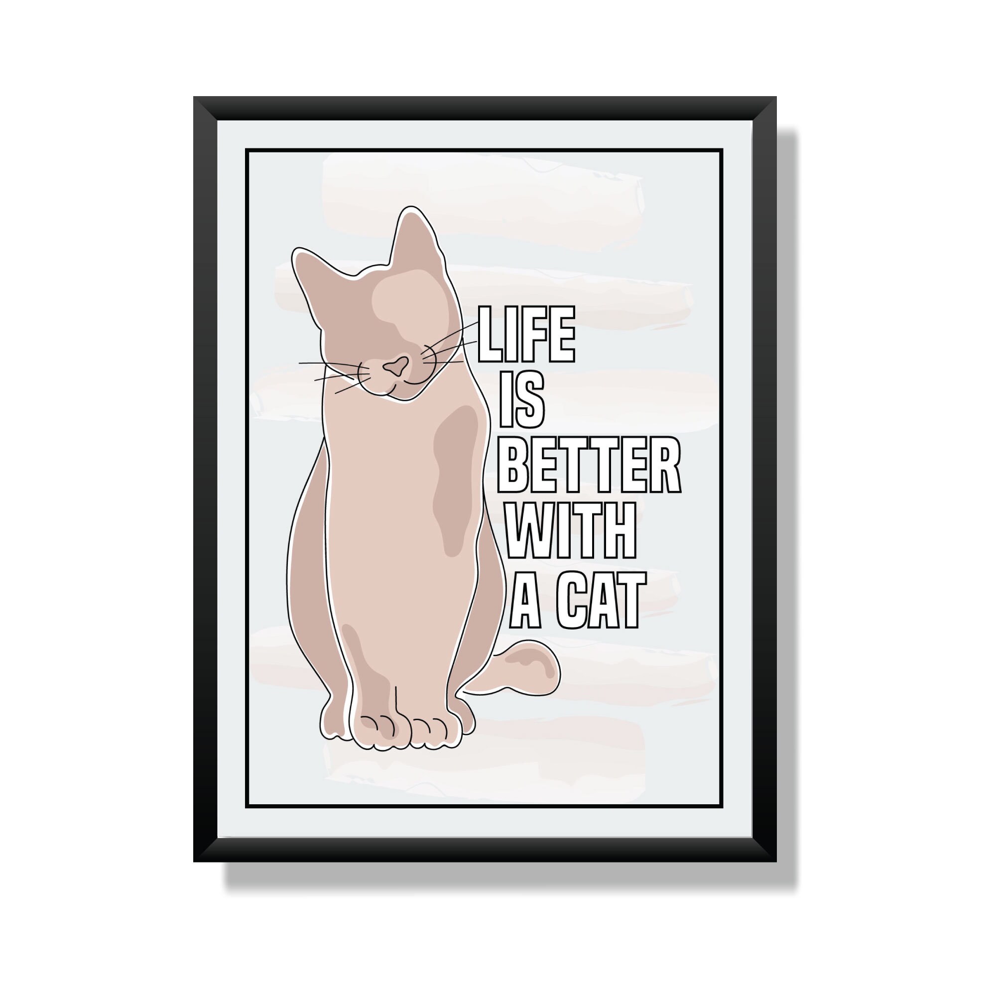 Cat Poster Digital Poster Digital Print Download Artwork Living Room ...