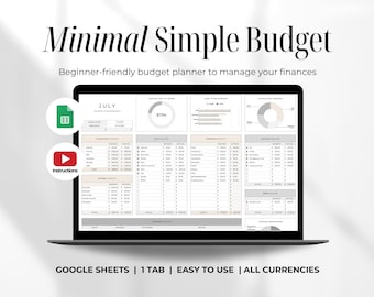 Budget Planner for Google Sheets, Monthly Budget Spreadsheet, Paycheck Budget Tracker, Weekly Budget Template, Biweekly Budget, Budgeting