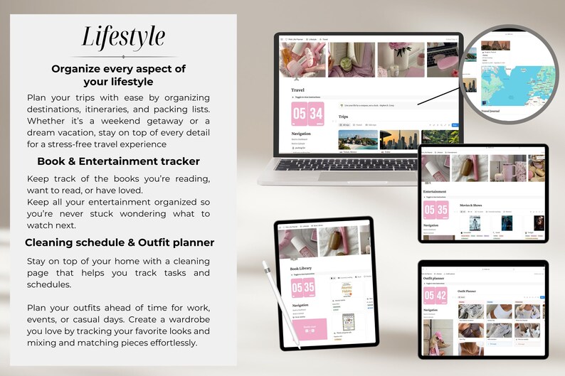 2026 Pink That Girl Notion Life Planner Template - Etsy