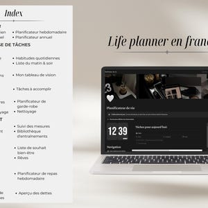 Notion planner on laptop