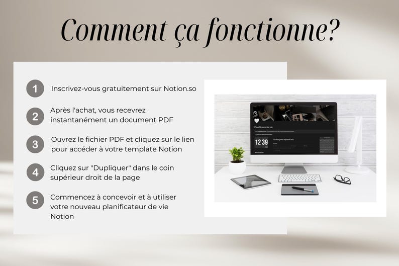 Notion planner on desktop
