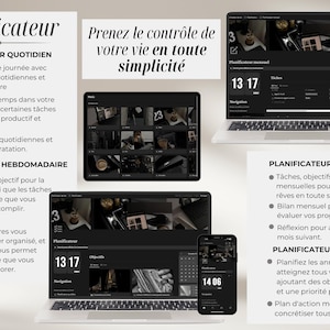 Notion planner on laptop and tablets