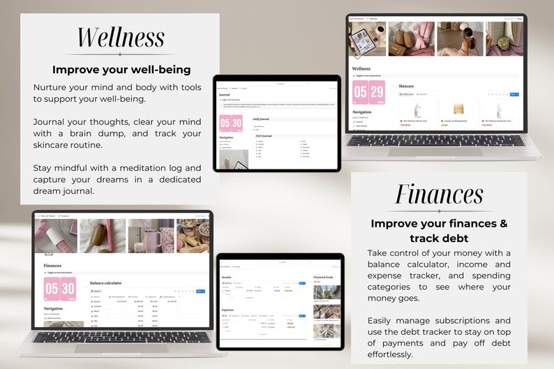 2026 Pink That Girl Notion Life Planner Template - Etsy