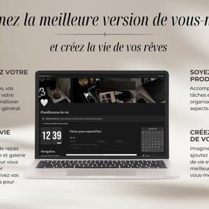Notion planner on laptop