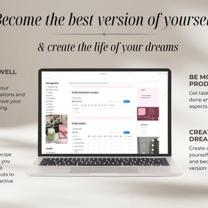 Pink That Girl Notion Template Life Planner, All in One Notion Planner Digital Planner, Aesthetic Pink Pilates and Matcha Notion Template
