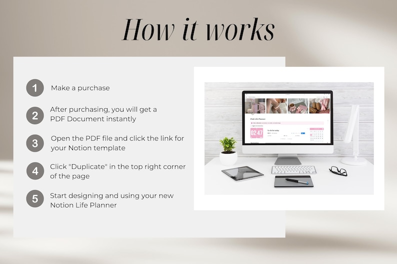2026 Pink That Girl Notion Life Planner Template - Etsy