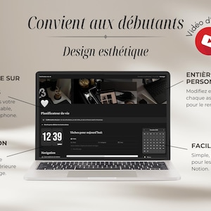 Notion planner on laptop