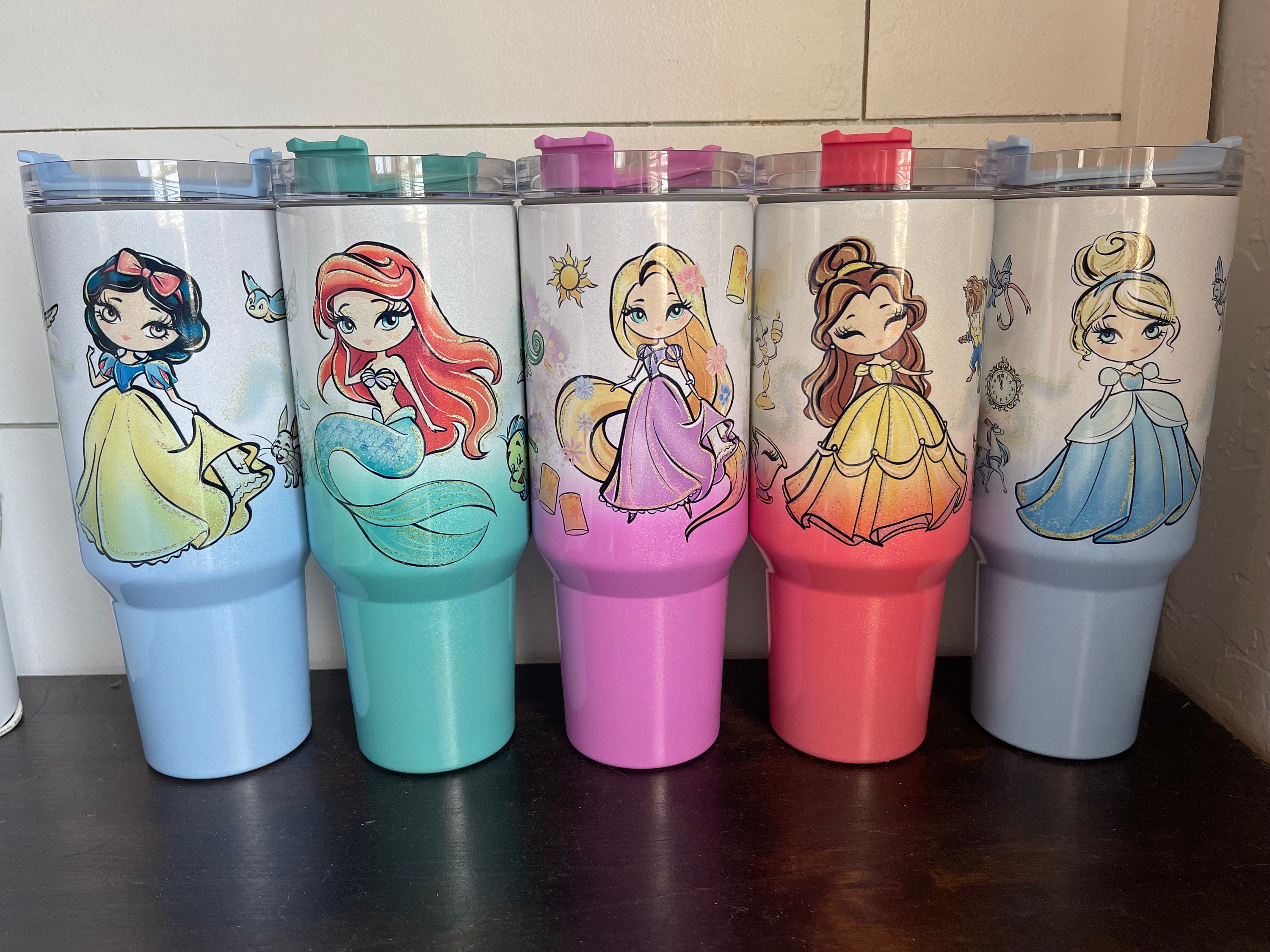 Princess inspired 40 oz tumbler with straw