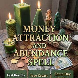 Personalized Money Attraction Ritual, Abundance Flow, Prosperity Spell