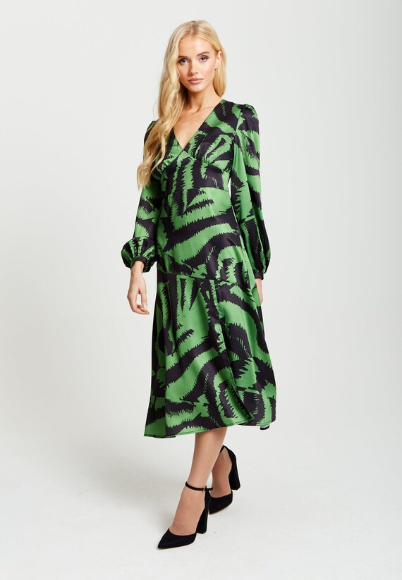 slim fit dress slacks Mandarin Duster / Black Zebra main image 1