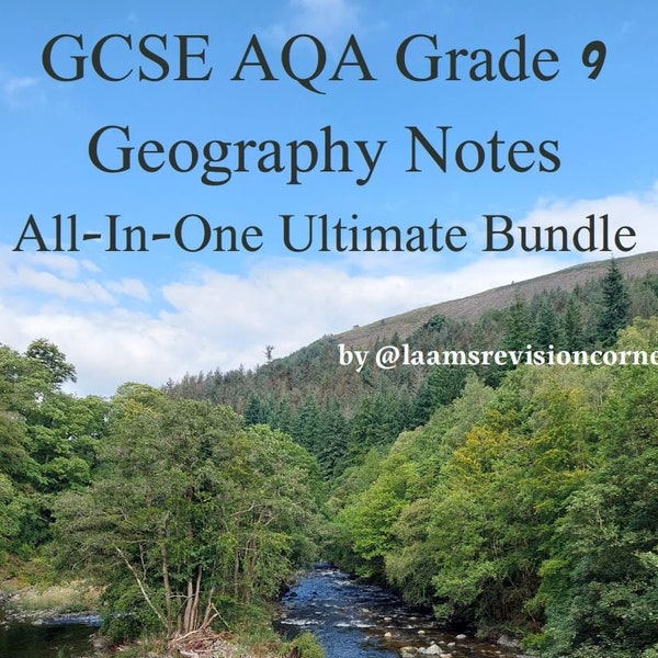 GCSE AQA Grade 9 Geography All-In-One Ultimate Bundle Notes