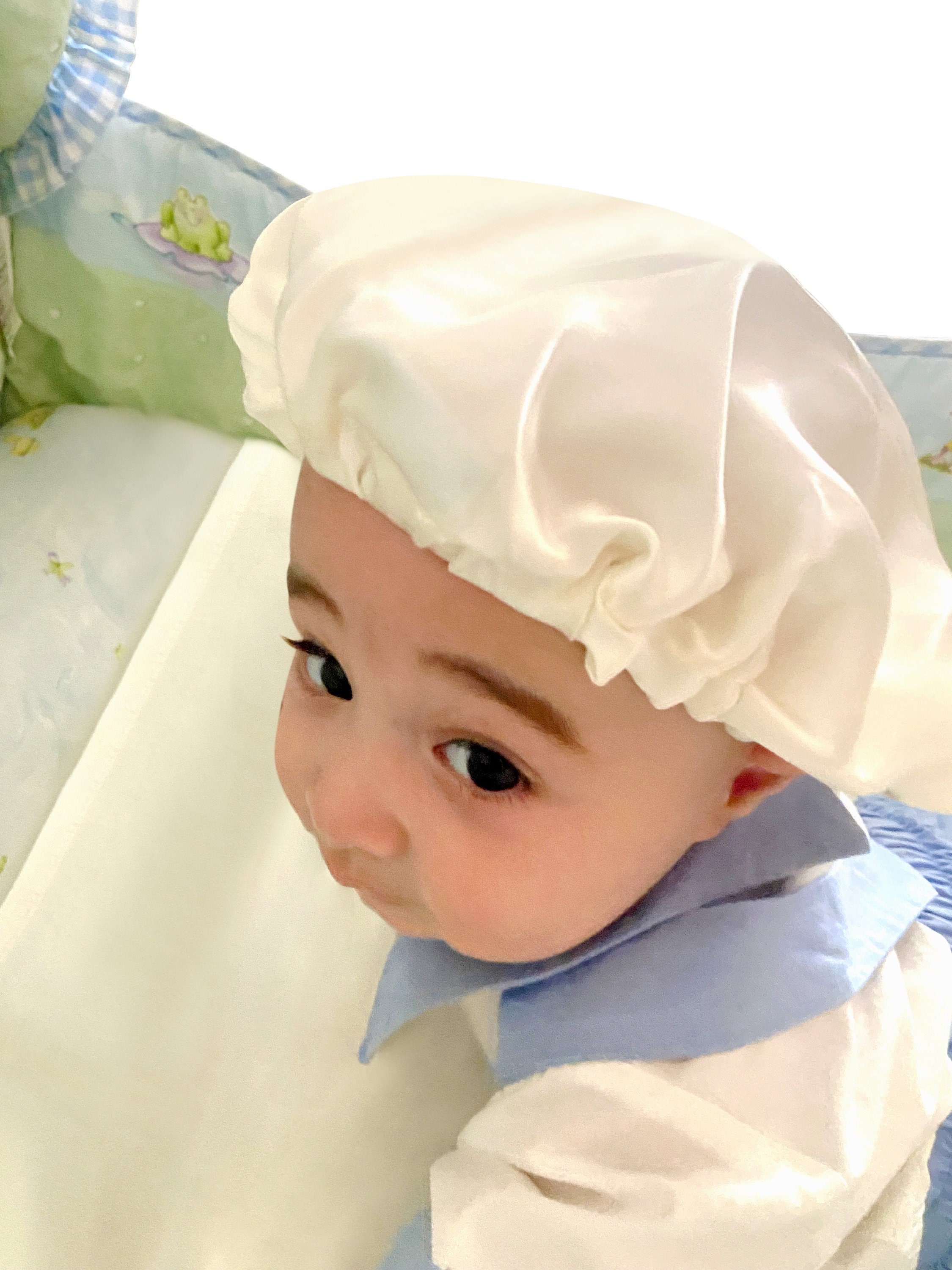 Baby silk bonnets online