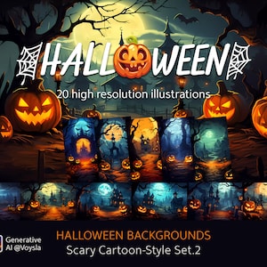 Halloween Backgrounds Set.2