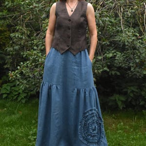 Linen Vest for Women – Natural Color, Unlined, Handmade, V-Neck, Sleeveless, Summer Linen Vest, Minimalist Clothing, Natural Linen Vest