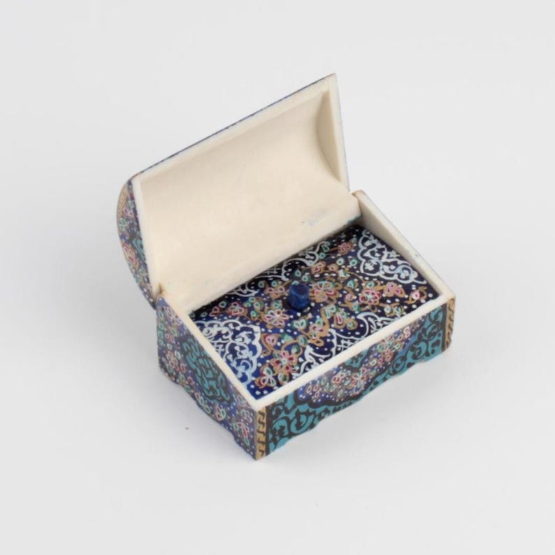 Handmade Camel Bone Trinket Box: Persian Miniature Art Jewelry Box image 13