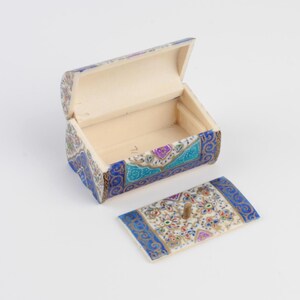 Handmade Camel Bone Trinket Box: Persian Miniature Art Jewelry Box image 4