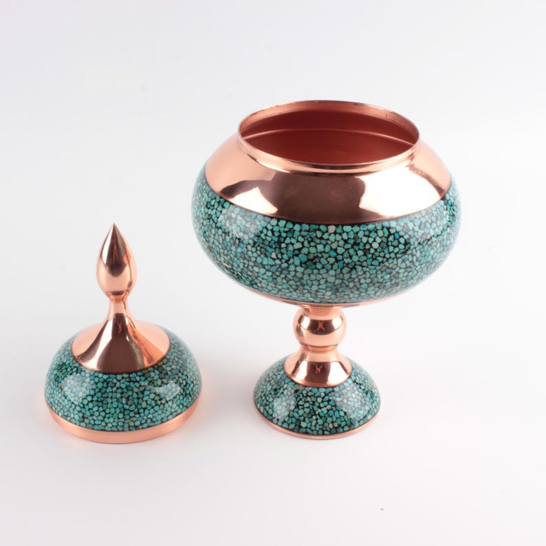Handmade Persian Minakari Art Vase, Enamel, Decorative, Gifts, Miniature, Unique Art image 4