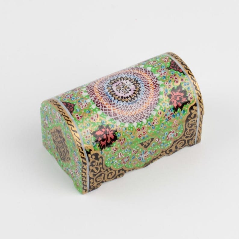Handmade Camel Bone Trinket Box: Persian Miniature Art Jewelry Box 7