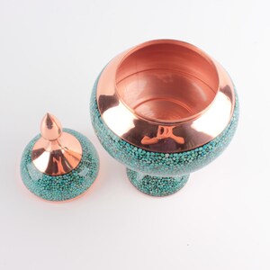 Handmade Persian Minakari Art Vase, Enamel, Decorative, Gifts, Miniature, Unique Art image 3