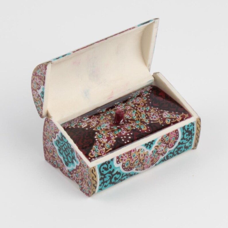 Handmade Camel Bone Trinket Box: Persian Miniature Art Jewelry Box image 17