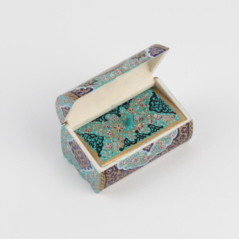 Handmade Camel Bone Trinket Box: Persian Miniature Art Jewelry Box image 10