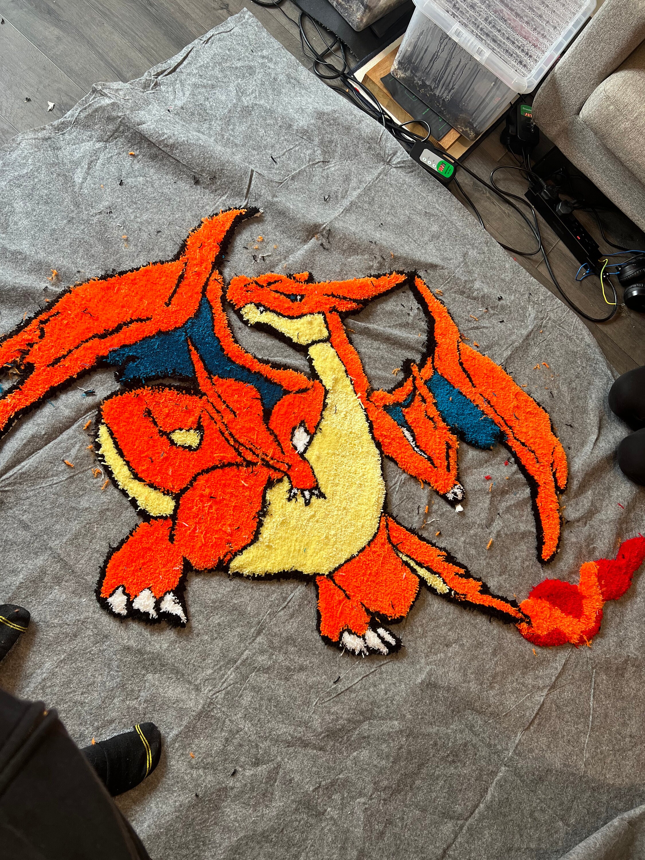 Base Set Charizard Rug Charizardcustomised Rug. I Cant Do Any Pokemon or Any Characters You ...