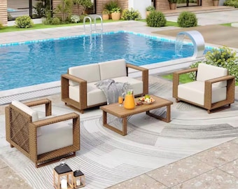 Rattan Furniture Patio Furniture Wicker Patio Conversation SET