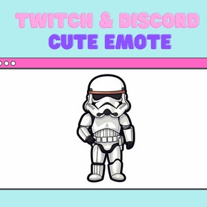 Stormtrooper / Inspirado en Star Wars / Emoticon lindo de contracción / discordia / Starwars