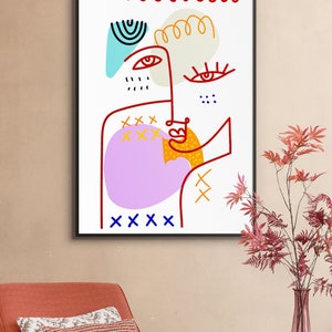 Abstract female portrait poster - interior decoration - Woman 1