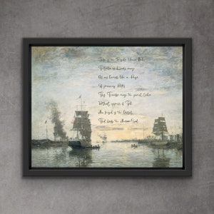 There is No Frigate Like a Book | poetry | Emily Dickinson | wall hanging | printable art | poster | neutral décor | Eugene Boudin